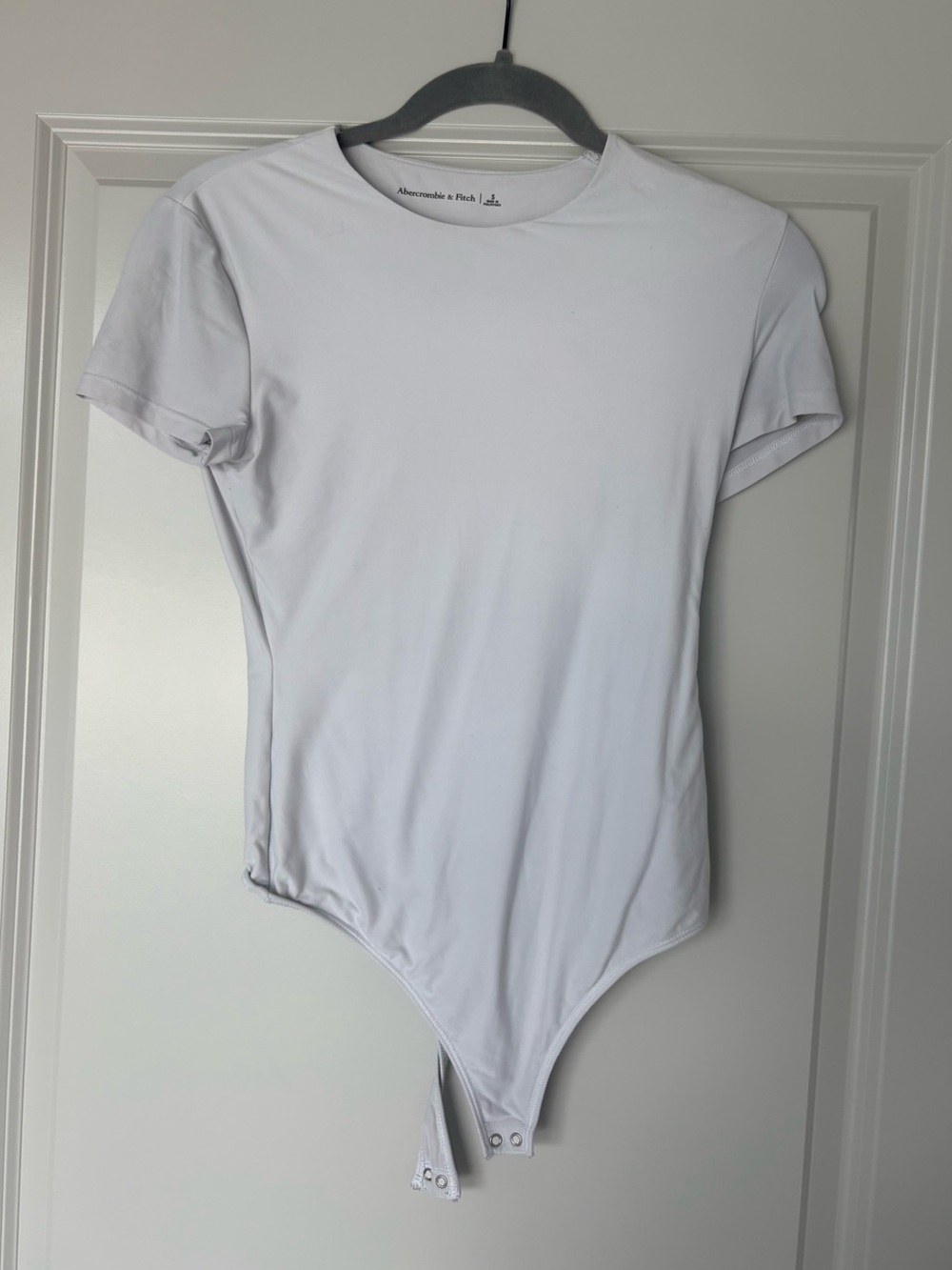 Abercrombie & Fitch White Crew Neck Bodysuit